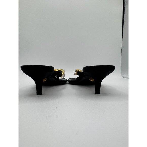 Versace 55mm crystal-embellished thong mules sandals - Picture 2 of 15